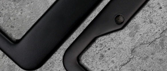 'Zoom Zoom' Black Stainless Steel License Plate Frame – Sleek Auto Tag Holder
