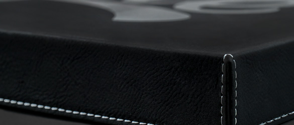 edge of leatherette wall decor