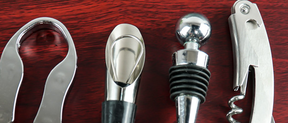 view of wine tools up close