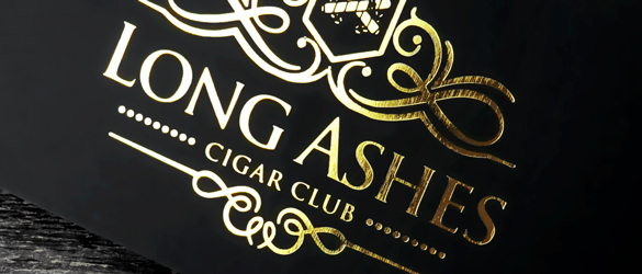 Gold foil on black plastic product custom design