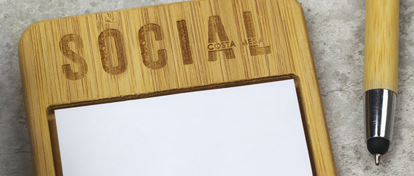 Bamboo Sticky Note Holder