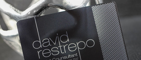 Matte Plastic Business Card Up Close