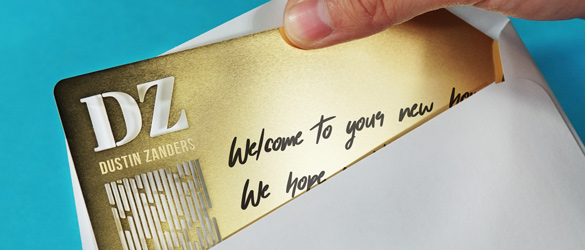 close up of invitation in envelope