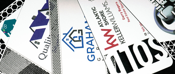 Close up of Stainless Steel Quick Metal Card base design cutout options