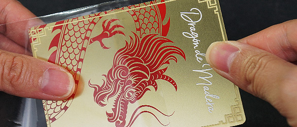 Meal Trading Card wrapped carefully Metal Cards custom production time quick card production