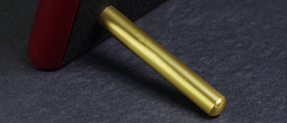 back gold pin stand of rosewood piano finish plaque