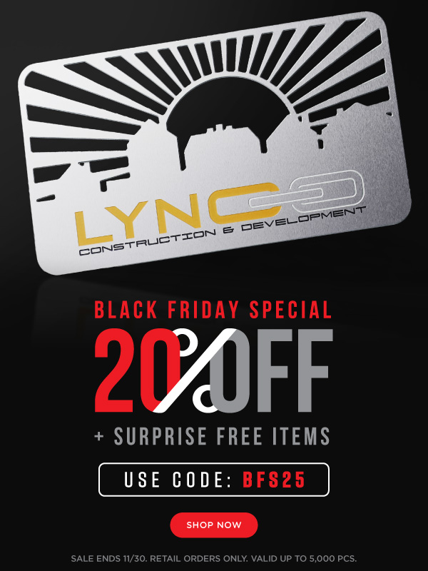 Black Friday Sale – 20 Percent Off and Surprise Free Items