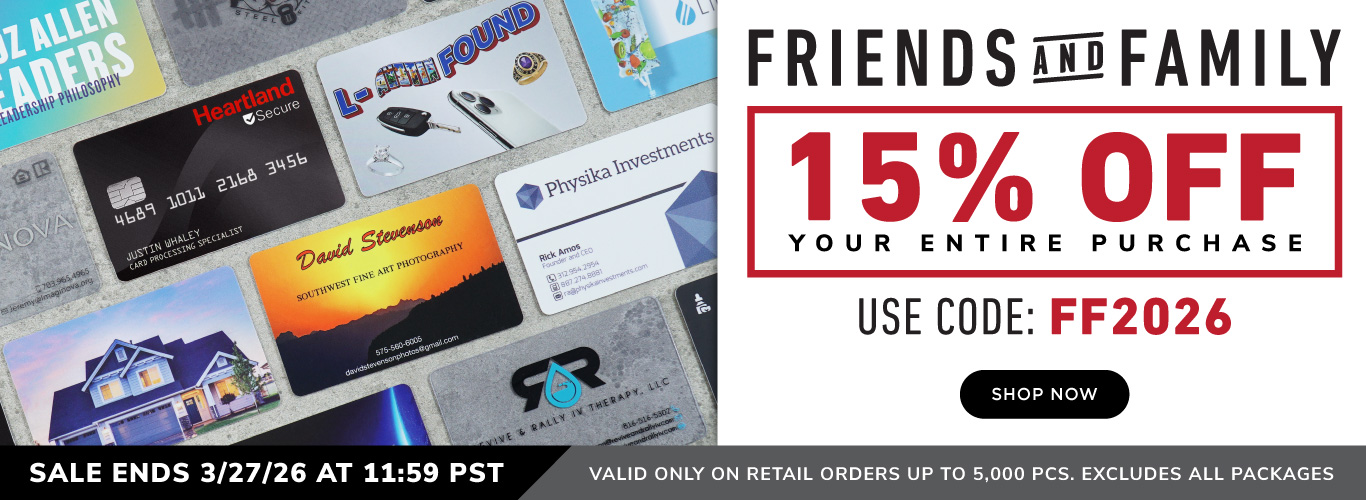 Friends and Family 15 Percent Off Sale
