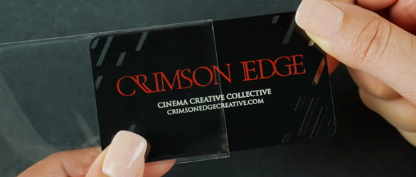 clear plasti sleeve protecting quality black metal business card