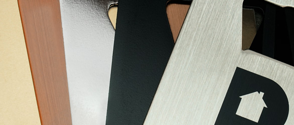 metal finiishes on metal bottle opener business card